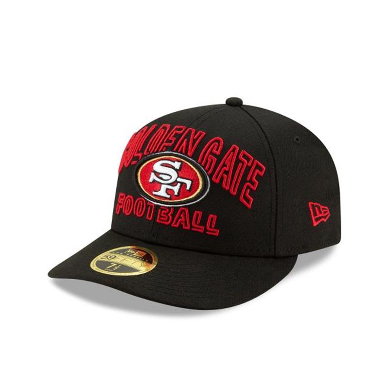 NFL San Francisco 49ers Draft Alternate Low Profile 59Fifty Fitted (ZPY8000) - Black New Era Caps